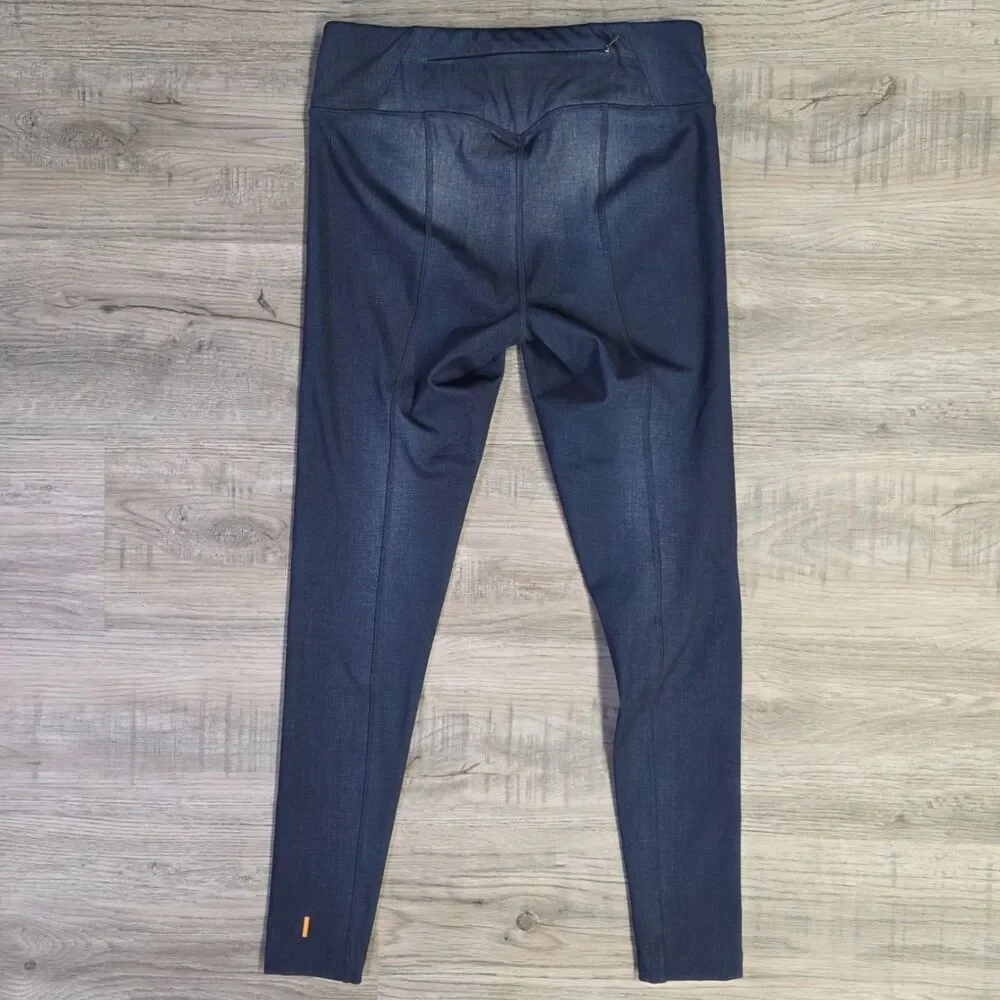 Lucy Faded Jean Print Hot Pants Leggings - Size Small - Denim Look! - Picture 5 of 7
